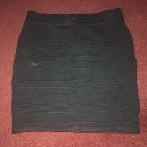 Black mini skirt